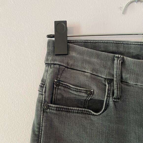 Mother High Waist Looker Ankle Fray Lighting Up Lantern Gray Jeans Women size 25 - Picture 5 of 11